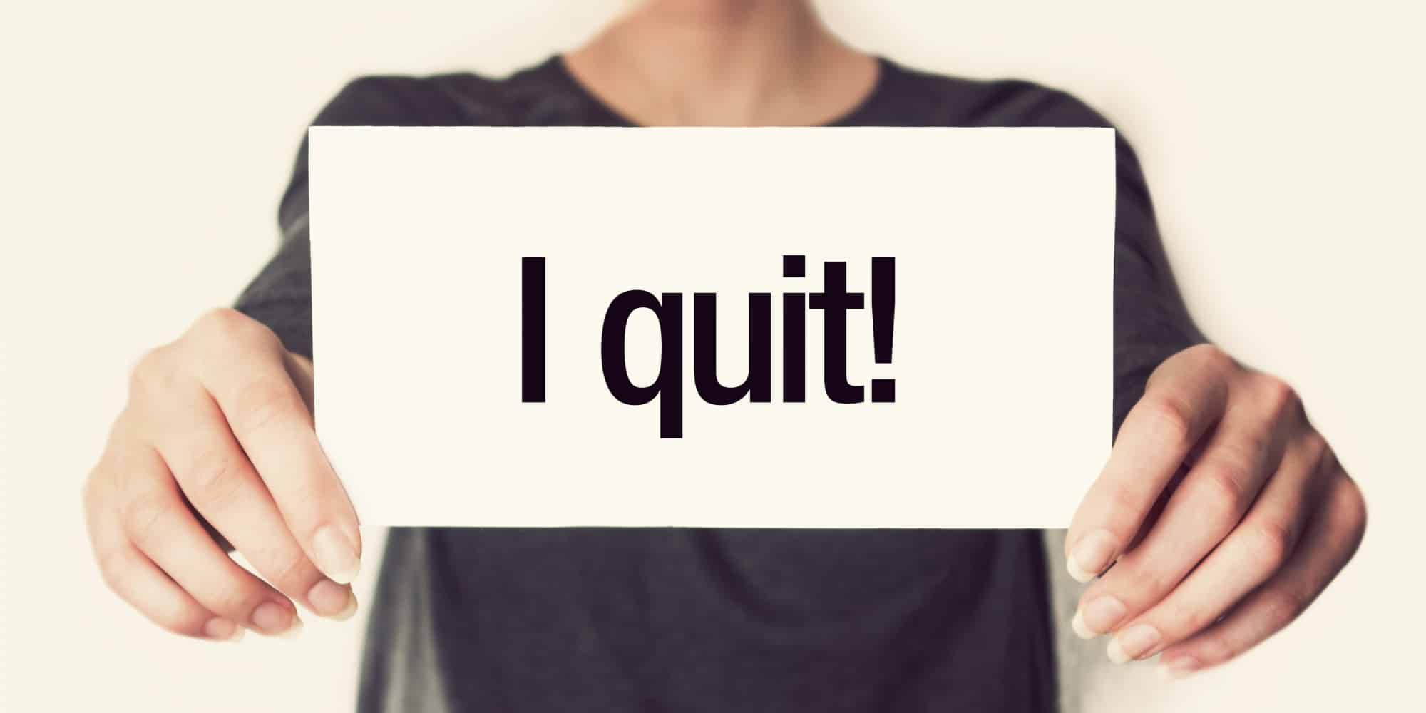 Quitting IS an option – Exercise pressure
