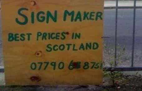 Best sign maker in Scotland