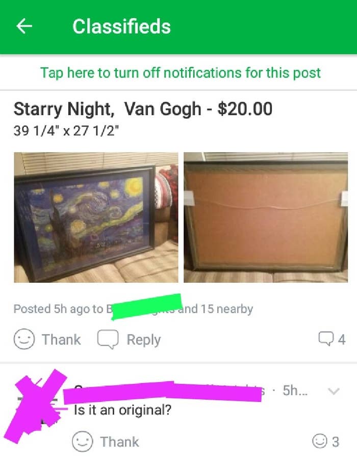 They never turn up do they? [Selling stuff on Facebay]