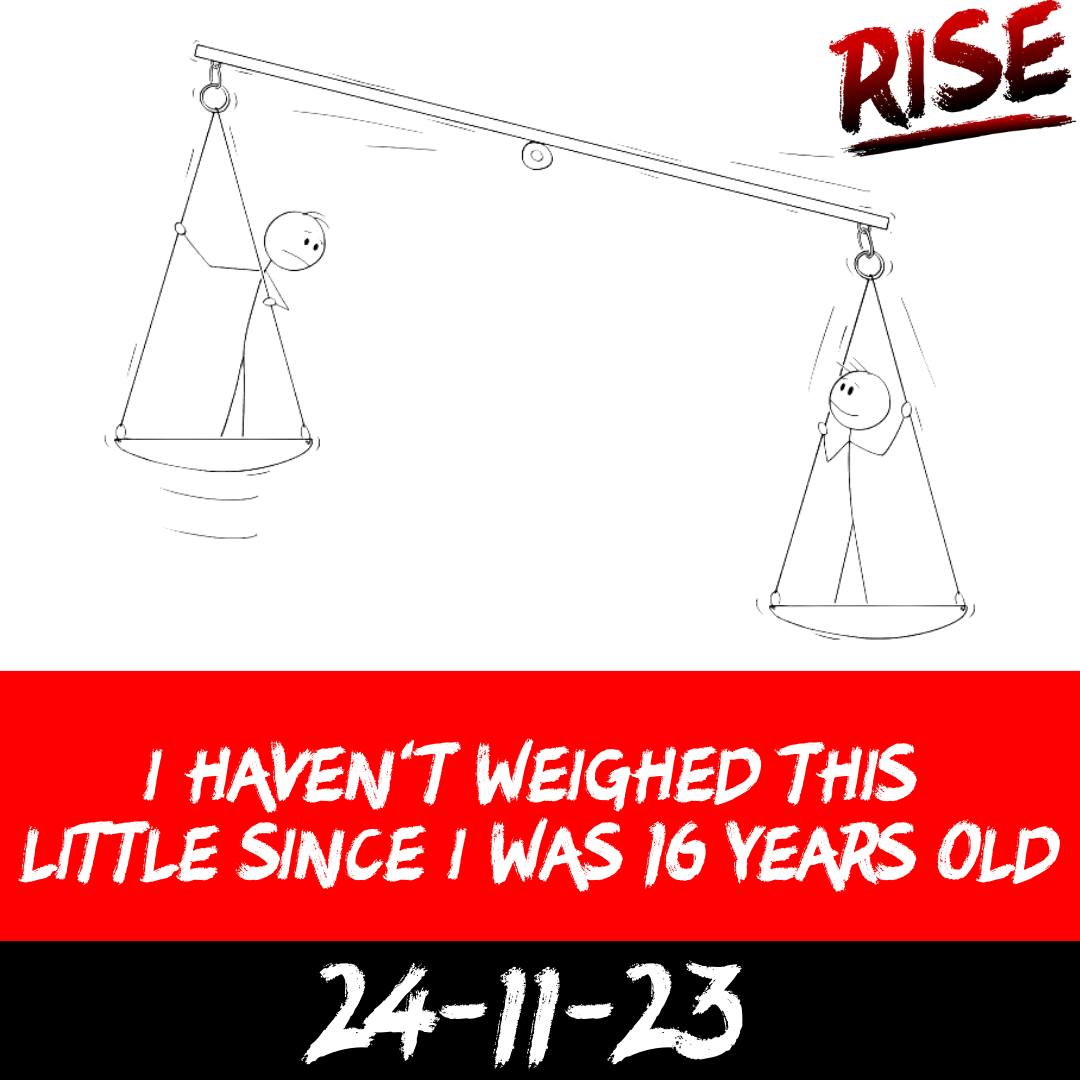 I haven’t weighed this little since I was 16 years old | RISE Macclesfield | Group Personal Training gym weight loss programmes