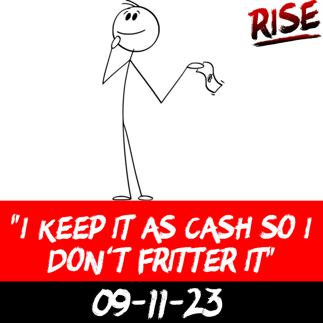 “I keep it as cash so I don’t fritter it” | RISE Macclesfield | Group Personal Training gym weight loss programmes