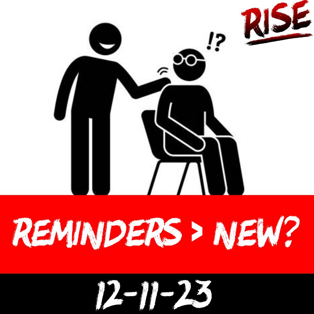Reminders > new? | RISE Macclesfield | Group Personal Training gym weight loss programmes