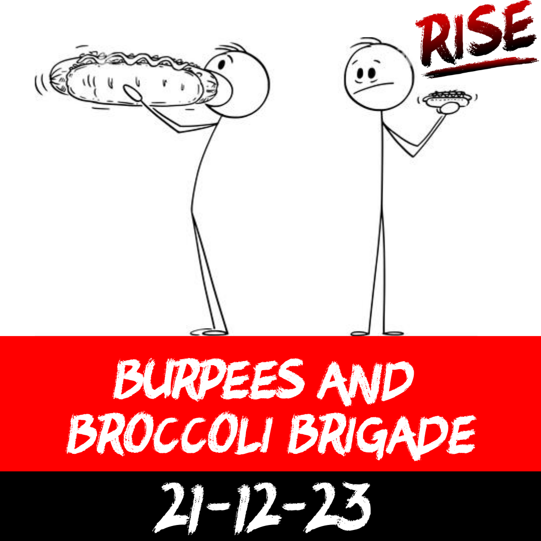 Burpees and broccoli brigade
 | RISE Macclesfield | Group Personal Training gym weight loss programmes
