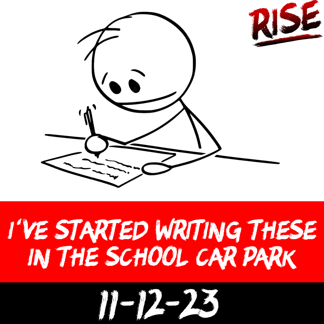 I’ve started writing these in the school car park | RISE Macclesfield | Group Personal Training gym weight loss programmes
