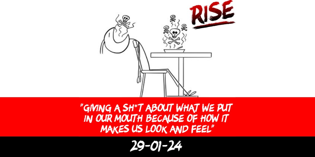 “Giving a sh*t about what we put in our mouth because of how it makes us look and feel” | RISE Macclesfield | Group Personal Training gym weight loss programmes