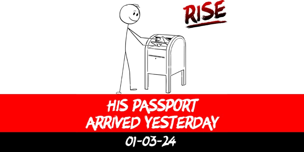 His passport arrived yesterday
 | RISE Macclesfield | Group Personal Training gym weight loss programmes