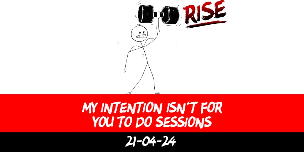 My intention isn’t for you to do Sessions
 | RISE Macclesfield | Group Personal Training gym weight loss programmes